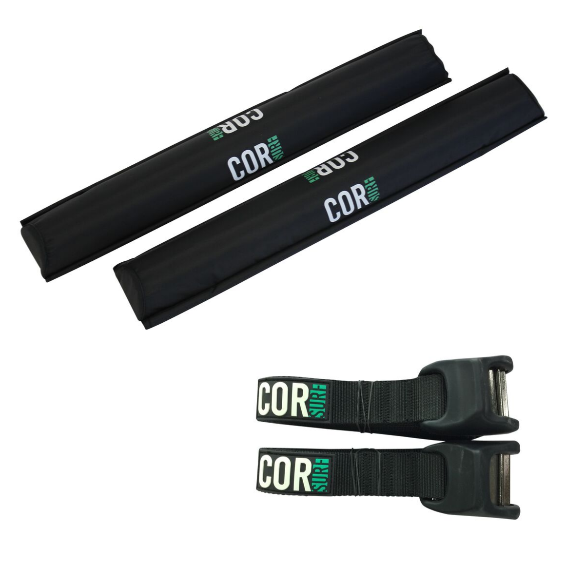 Aero Roof Rack Pad with 10' Scratch-Resistant Tie Downs(Wide Aero
