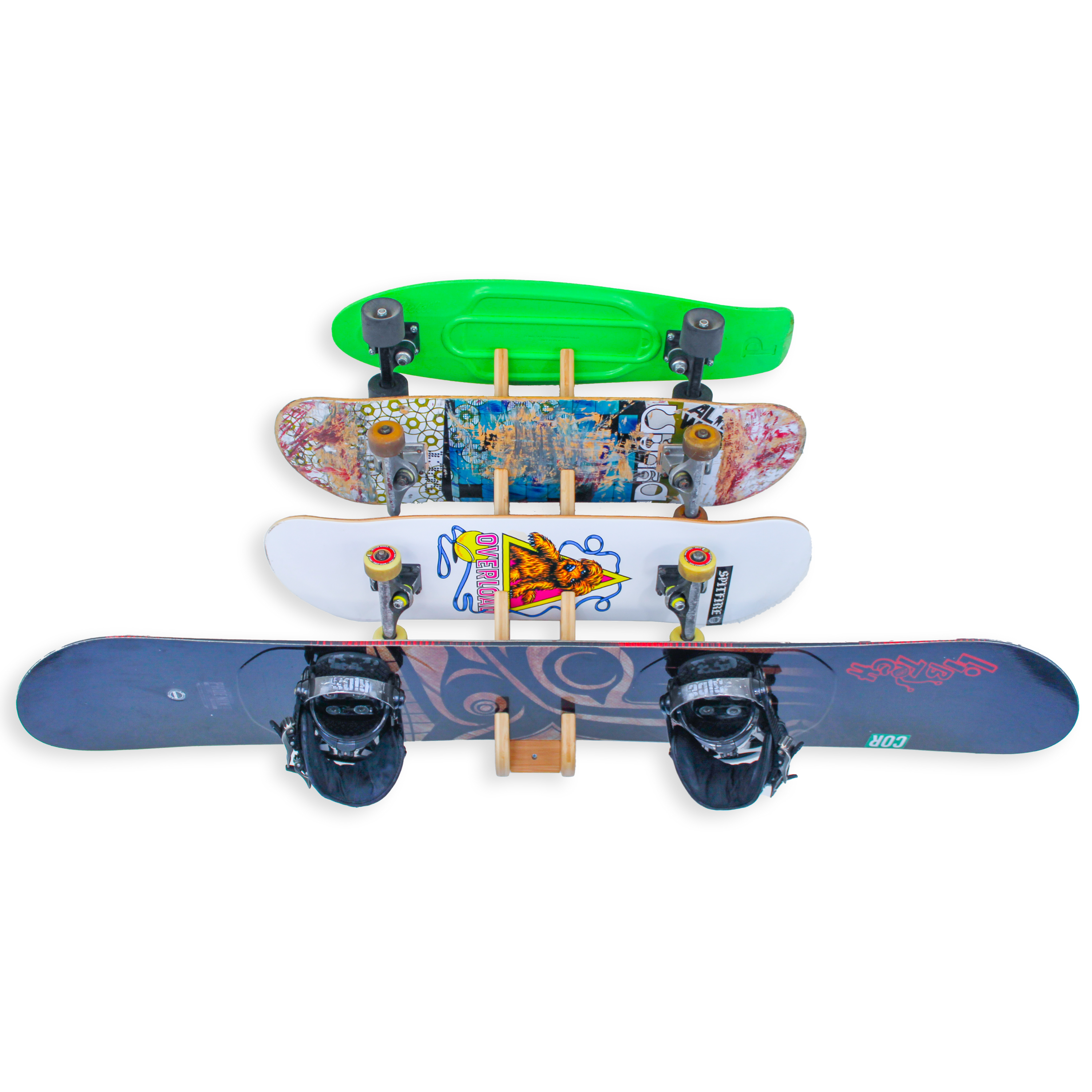 Double Support mural pour Surf Snowboard Wakeboard Ski Skateboard Longboard  Stockage 2 Voies