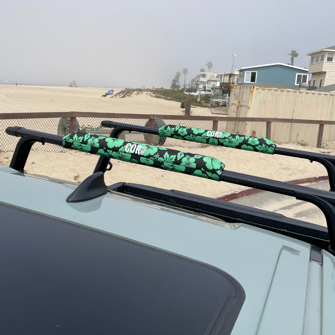 Aero Roof Rack Pad with 10' Scratch-Resistant Tie Downs(Flat Bars)