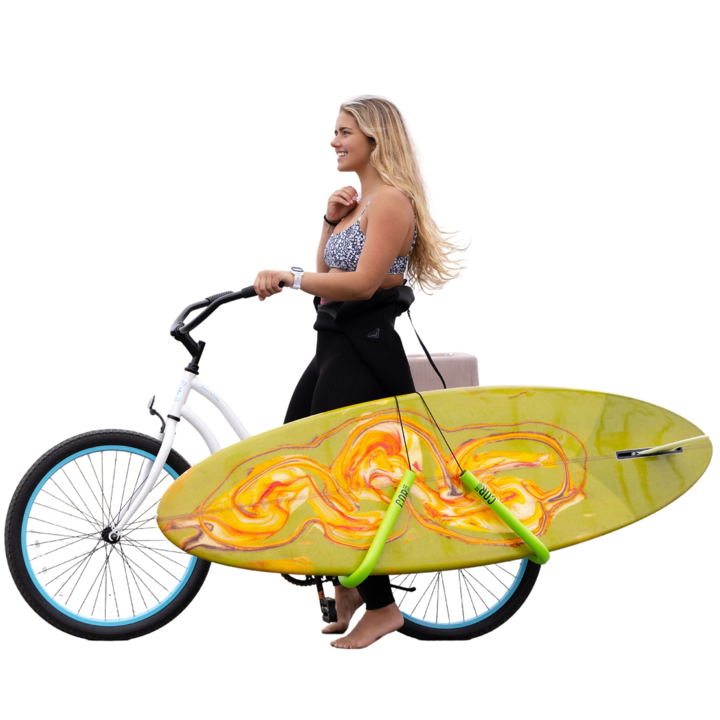 surfboard bike rack transport
