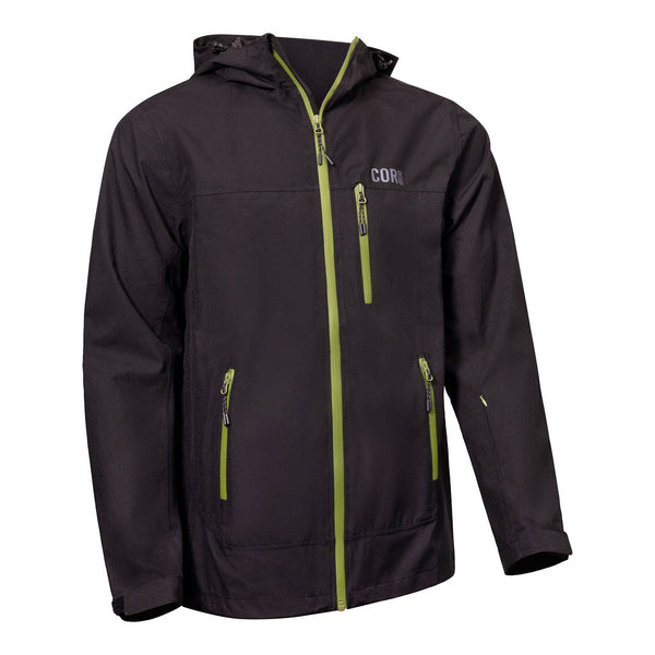 Structure Zip Up Hooded Waterproof Jacket with Pockets on sale and Tie Waist